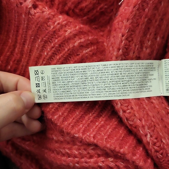 Mango Drop Shoulder Swirl Sweater - Size M - Picture 7 of 7